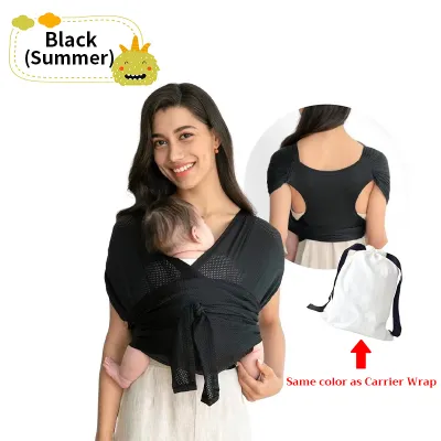 Baby Wrap Carrier Baby Sling for Newborn and Infant Breathable Lightweight Hands Free Carrier Sling Soft 0-36 months