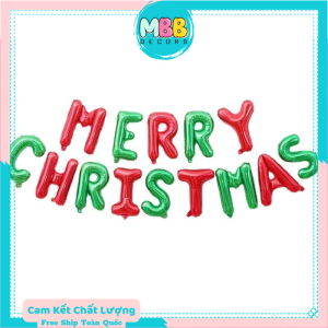 Bong Bóng Chữ MERRY CHRISTMAS Trang Trí Giáng Sinh Noel - MBBDECOR