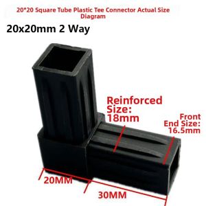 NOER 1Pcs 2/3/4/5-Way Square Pipe Fitting 20/25/30mm X-L-T Shape Plastic Pipe Connector ABS Plastic ABS Connector for 20/25/30mm Square Pipe