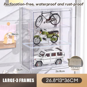 LUXU Acrylic Display Case Storage Organizer Wall Mounted Transparent Stackable Magnetic Dustproof Box