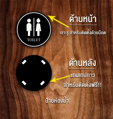 ป้ายห้องน้ำ ป้ายสุดเก๋ ป้ายtoilet ป้ายห้องน้ำร้านอาหาร ส่งเร็วมาก ป้ายแต่งร้าน แบบ 1 หน้า สุดชิค! ป้าย sign