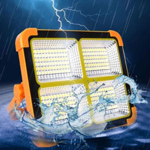 Portable LED Work Solar Light 1000W 336LED IP66 with Stepless Brightness Job Site Battery Rechargeable LED Floor Light for Emergency Worklight Car Repair for Hurricane