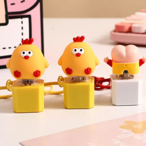 Funny Wooden Fish Keychain Electronic Wooden Fish Keychain With Sound And Light Stress Relief Toys for Accumulating Merit