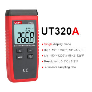 เครื่องวัดอุณหภูมิ UNI-T UT320A/UT320D แบบสัมผัสขนาดเล็ก เครื่องวัดอุณหภูมิเทอร์โมที่วัดอุณหภูมิแบบสัมผัสอุตสาหกรรม