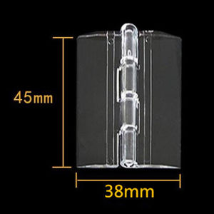 [ezrae Libun] 10PCS Durable Clear Acrylic Folding Hinges Transparent Plexiglass Hinge 5 Sizes