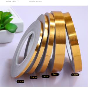 50M/Roll Gulungan Sticker Dekorasi Lantai Strip Dekorasi Lemari Pakaian DIY /Stiker Ubin Keramik Jahitan Emas Yang Indah Lantai Hiasan Dinding