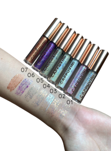 ขายดี Cappuvini อายแชโดว์เหลวเนื้อลิควิดชิมเมอร์ หัวแปรงพู่กัน ติดทน ใช้งานง่าย No.CP22