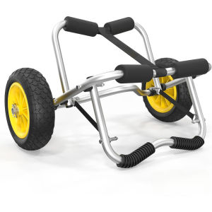 Kayak Trolley Kayak Cart Canoe Dolly Fishing Kayak Accessories Carrier Foldable Paddle Board Trolley Boat Trailer Transport with NO-Flat Airless Tires Wheels