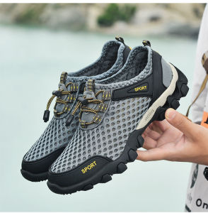 2025 Summer New Mens Shoes Mesh Sneakers Export Thick Sole Outdoor Hiking Casual Shoes Mens Running Trendy Shoes