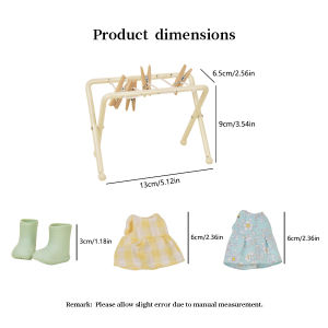 1:12 Dollhouse Accessories Miniature Furniture Metal Cute Drying Rack Children Play House Toy Drying Rack Scene Decoration
