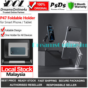PsDs P47 Multi-Function 360 Rotation Metal Alloy Sturdy Adjustable Phone Tablet Holder Bracket Stand