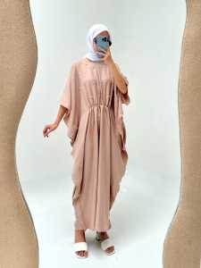 WINDA24SHOP - Kaftan Mosscrepe / Dress Kaftan Muslimah / Dress Panjang Wanita / Kaftan Lebaran