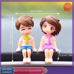 Graceful Car Accessories Cute Cartoon Couple Movable Doll Balloon Ornaments Car Cute Kissing Couple Doll Car Decoration Balloon Ornaments