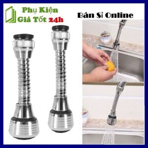 Đầu Nối Vòi Nước Bồn Rửa Chén Tăng Áp Xoay 360 Độ Đầu Vòi Rửa Bát Kéo Dài Có Nút Điều Chỉnh 2 Chế Độ - Vòi Nước Vòi Tăng Áp Gắn Bồn Rửa Tiện Lợi Dài 18cm