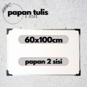 WhiteBoard / Papan Tulis 60x100 cm Free Penghapus + Spidol
