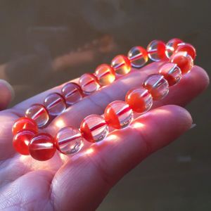 Montagne Jewelry Natural 9.5mm High Quality Red Quartz Bracelet Elegant Fine Jewellery Venus Crystal Bracelets Cuff