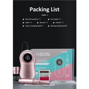 35000 RPM Electric Nail File Drill Portable LCD Display Manicure Pedicure Set One-key rechargeable