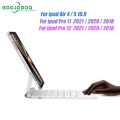 GOOJODOQ สำหรับเคส ipad พร้อม Magic Keyboard Wireless Bluetooth Keyboard Pro 11 Pro 11inch  iPad Pro12.9 Air 4 Air5 10th 10.9inch  Air6 M2/M3 11inch Air6 M2/M3 13inch iPad Pro 2024 11inch&13inch Thai keyboard 2018-2025. 