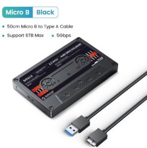 ORICO Retro 2.5 HDD Enclosure SATA to USB3.0 External Hard Drive Case 5Gbps / 6Gbps Type-C HDD Case With DIY Sticker