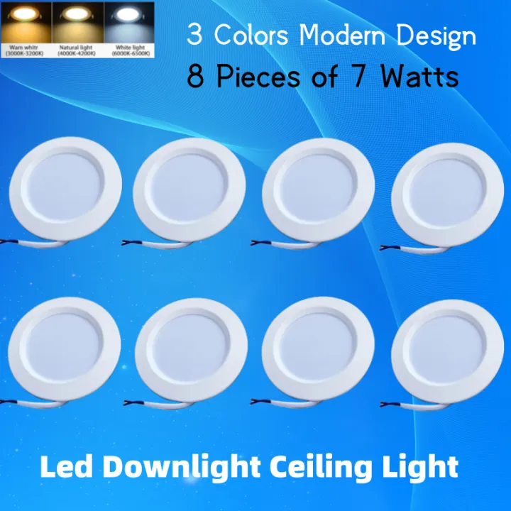 6-12pcs 5W 7W Indoor 3 Colors Led Recessed Lighting Trimless Spotlight ...