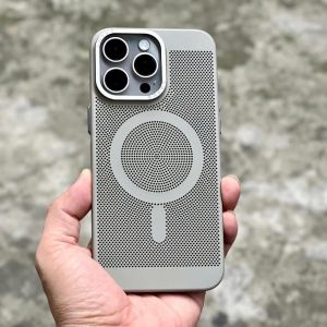 Ốp lưng lưới tản nhiệt hỗ trợ sạc không dây cho IPhone 12 ProMax 13 ProMax 14 ProMax. Chính hãng Likgus
