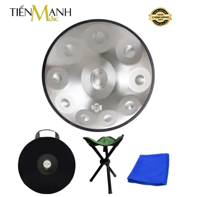 [Chính Hãng] Trống Thép Handpan Drum 10 Nốt Hluru HB10-Copper Silver 22inch - Hang Drum Chảo UFO 10 Note Oval Hand Pan