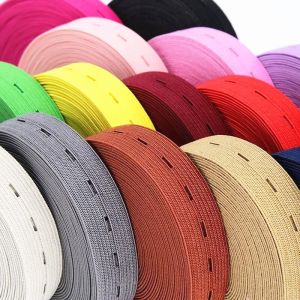 1meter Elastic Bands 18mm Woven Button Hole Elastic Band Elast Stretch Tape Extend Finish Tape DIY Sewing Garment Accessory