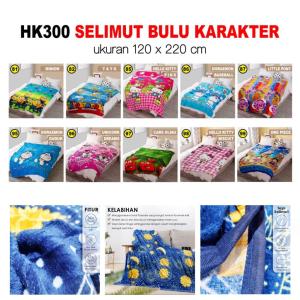 Selimut Bulu Karakter Anak ukuran 120x220 cm Selimut Dewasa dan Anak Bahan Halus dan Lembut