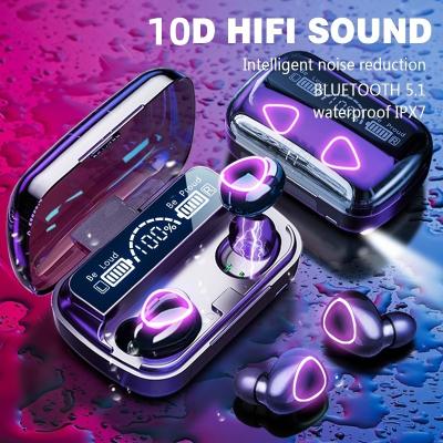 Headset Bluetooth 5.1 TWS M10 Wireless Earphone LED Indicator + Powerbank 3500mA