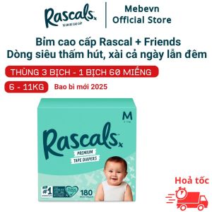 [Voucher 10% toàn gian] Thùng Jumbo 3 bỉm rascal friend tã rascal and friend NewZealand tã rascal and friends chính hãng
