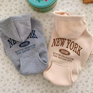YOLKSTORE21E7 Soft Warm Dog Hoodies Pullover Design Comfortable Pet Clothes  Yorkshire Chihuahua Costume Pet Sweatshirt For Small Dogs