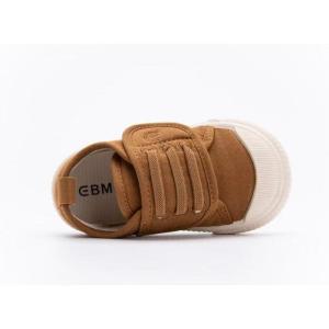 EBMINI childrens sneakers suitable for ages 2-8 sizes 22-26 and 27-31 featuring brown black red white and navy color options with Velcro straps and rubber soles. E7915