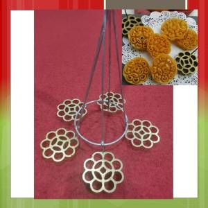 Acuan Kuih Loyang kembar 5 saiz 5.4cm /6cm/7.8cm tembaga Kuih rose bunga durian sarang tebuan