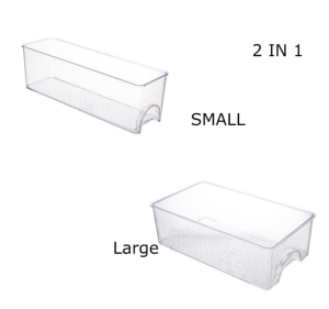 ReTouch Acrylic Drawer Style Refrigerator Box Pull Design TransparentSorting Clear Container for Fresh Food KC2364