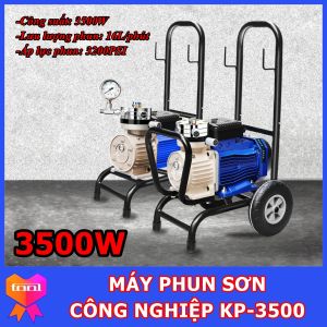 Máy Phun Sơn Công Nghiệp KP-3500 (3500W) - Phun Sơn Đều Độ Bám Dính Tốt - Chuyên Dụng Cho Công Trình Lớn - Bảo Hành Chính Hãng 6 Tháng