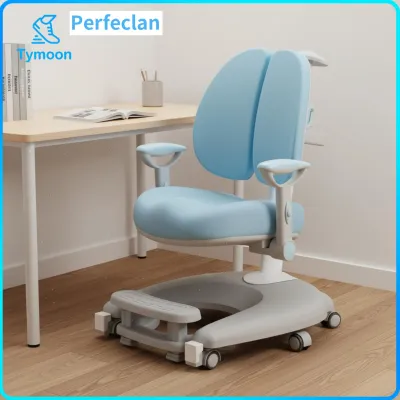 Perfeclan Grows with Child Adjustable Student Writing Chair Support Ergonomic Kids Desk Chair Split Backrest childrens Furniture Anti-Rollover Base for Students Homework Bedroom Home Office