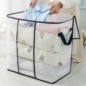 กระเป๋าเก็บเสื้อผ้าความจุขนาดใหญ่กล่องกล่องผ้าห่ม หมอนเสื้อผ้าการจัดเรียงจัดกระเป๋า DustProof ตู้ตกแต่ง