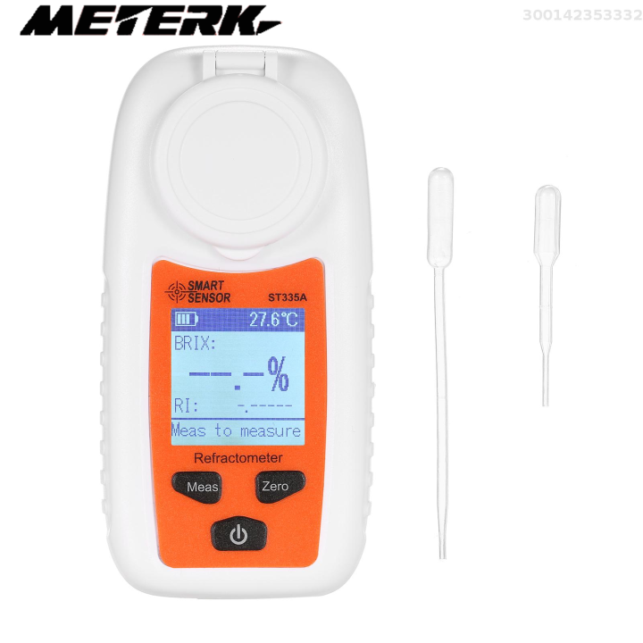 Meterk ST335A LCD Digital Refractometer Portable Handheld Honey ...