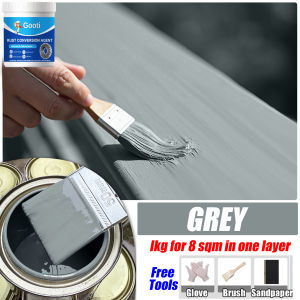 German Anti Rust Paint Metal With Brush Rust Remover Rust Converter For Rusty Metal Steel Stair Railings Anti-Corrosion Quick-Drying Odorless No Need to Polish Protect Primer Paint Coating