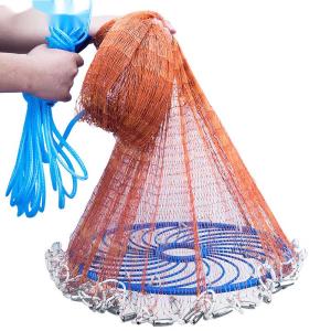 300/480 CM jala lempar portable jala lempar portable jaring ikan lempar jaring ikan