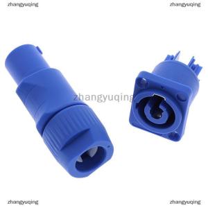 [COD] zhangyuqing 2Pcs set PowerCON Audio 3P Type A NAC3FCA+NAC3MPA-1 Chassis Plug Panel Connector