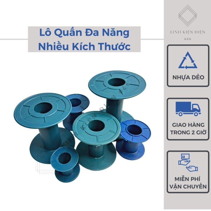 Rulo quấn dây điện Lô nhựa cuốn đa năng nhiều kích thước màu sắc ngẫu ...