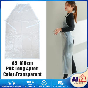 1Pc Waterproof Apron For Kitchen Housework Restaurant Butcher Transparent PVC Apron Clean Cafe Shop Hairdresser Aprons