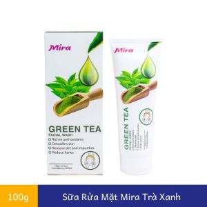 Sữa rửa mặt Mira NL061 trà xanh sữa gạo hạt mơ collagen nha đam lô hội giúp làm sạch sâu 100g