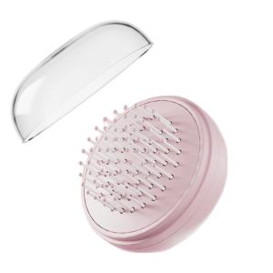 HUNIU One-click Self Cleaning Air Cushion Massage Combs Anti-Static With Mirror Telescopic Hair Brushes Compact Dust-proof Cover Portable Hair Comb Travel