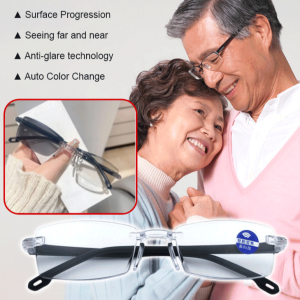 Reading Glasses Aldult Photochromic Glasses Matching Degree Frameless Lifetime Use Scratch-resistant