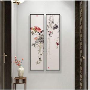 Tranh TỨ QUÝ tranh canvas tranh decor treo tường trang trí Phòng Khách/ Văn Phòng/ Phong Thủy - Printek