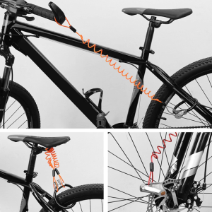 Anti-Theft Safety Steel Wire Rope Spring Cable Padlock Cable Motorcycle Scooter Lock Cable Bike Spring Rope Wire