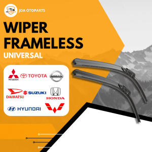 Wiper Frameless Mobil 1 Set Kiri dan Kanan / Karet Wiper Mobil Frameless / Wiper Tanpa Rangka Besi JOA Otoparts