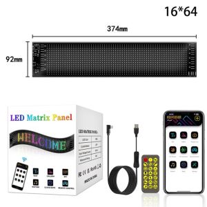 JUTBONG Flexible LED Matrix Pixel Panel Addressable USB 5V Scrolling Message Board Versatile Waterproof Programmable LED Screen